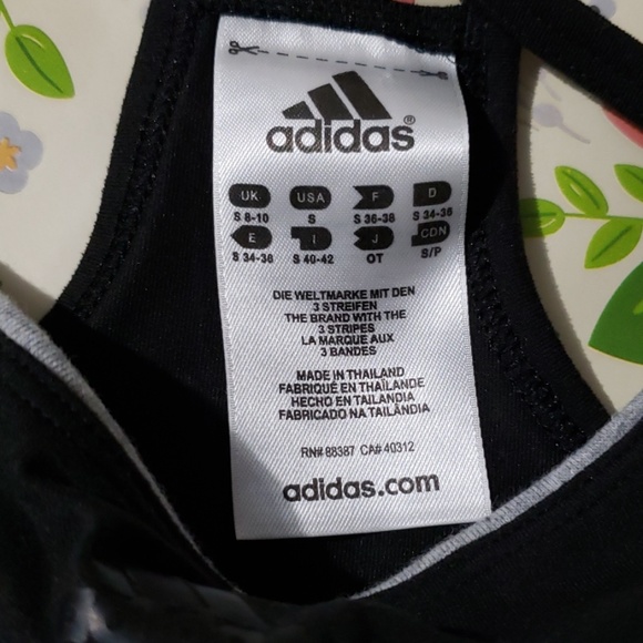 ADIDAS WOMEN'S BRA SPORTS COLOR BLACK SIZE SMALL - Picture 4 of 8